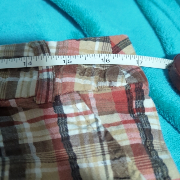 XOXO Plaid Shorts Size 13/14 Short Shorts Mid Rise 3" Inseam Cotton/Spandex - Picture 7 of 9